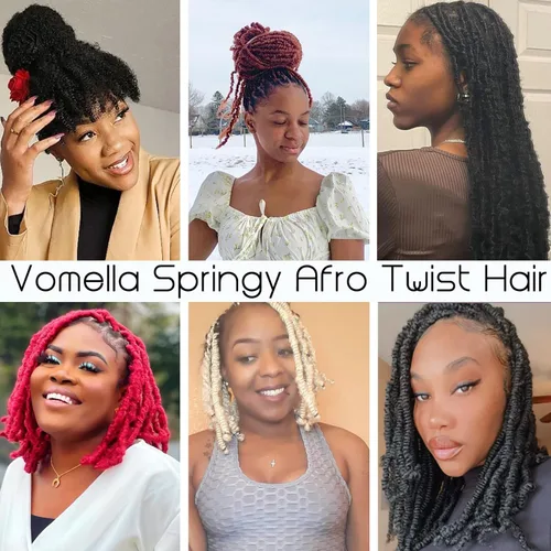 Vista 7 de 8 paquetes de cabello rizado estilo afro elástico Marley Twist, cabello trenzado previamente separado para rastas sintéticas de ganchillo para 1B