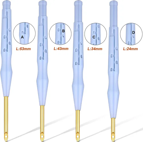 Vista 5 de WILLBOND Kit de 17 Piezas de Aguja Perforadora Herramienta de Aguja Perforadora Ajustable Incluye Mango de Madera Bolígrafo de Bordado Tela Agujas