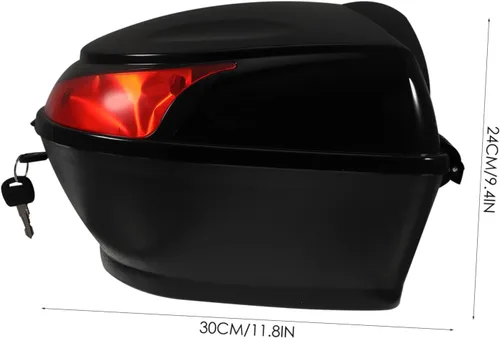 Vista 2 de Caja trasera para motocicleta, repuesto para maletero de gran capacidad, funda de almacenamiento de equipaje con candado, caja superior para casco