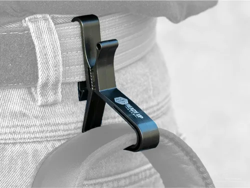 Vista 4 de Clip de oreja universal para orejeras – Cierre magnético de neodimio – Se adapta a cinturones de hasta 2 pulgadas – Negro, seguro y cómodo soporte