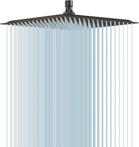 Vista 10 de BESy Cabezal de ducha de lluvia de 6 pulgadas, cabezal cuadrado de lluvia de 6 pulgadas y regadera de baño de acero inoxidable de alta presión