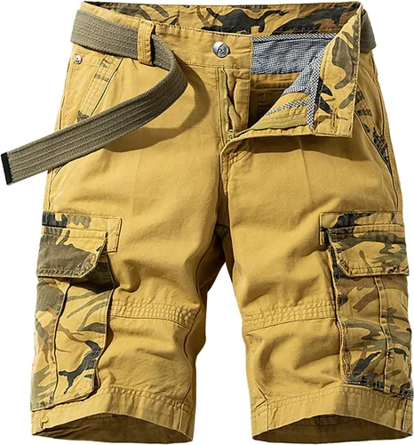 Vista 9 de Alalaso Mens Cargo Shorts Relaxed-Fit Ripstop Lightweight Pants Hiking Outdoor Work Short Trousers with Multi-Pocket