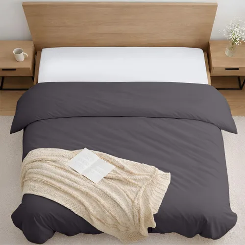 Vista 13 de Kotton Culture - Funda de edredón de microfibra prelavada de 1 pieza, tamaño individual, ropa de cama ultrasuave, ligera y transpirable, cierre