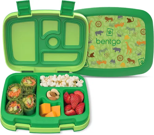 Vista 17 de Bentgo Kids Prints - Lonchera de 5 compartimentos, estilo bento, para niños, a prueba de derrames, tamaños de porción ideales para edades de 3 a 7