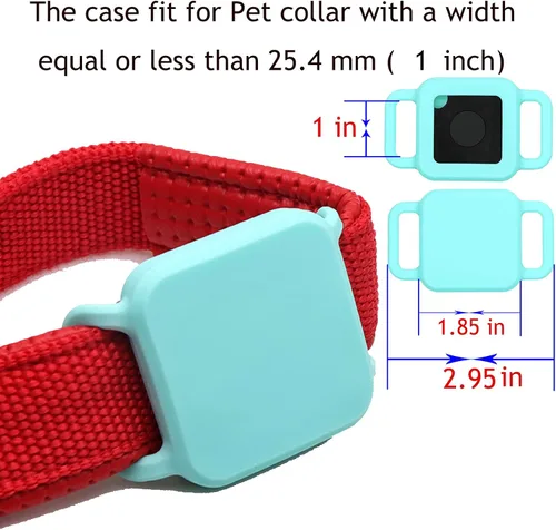 Vista 2 de Paquete de 2 fundas para mascotas para Tile Pro, soporte para buscador de artículos para Tile Pro Tracker, accesorio de silicona para collar
