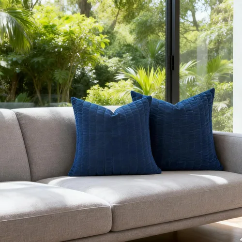 Vista 12 de COCOPLOCUE - Juego de 2 fundas de almohada de algodón grueso de 26 x 26 pulgadas, con cremallera oculta, decorativas, acolchadas, para sofá, Gris