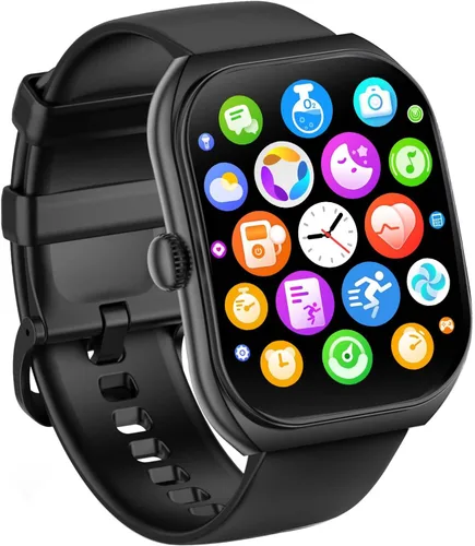 Vista 6 de Reloj inteligente para hombres y mujeres, compatible con teléfono Android iOS, pantalla táctil completa de 1.83 pulgadas, reloj inteligente