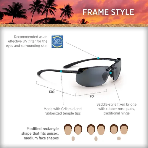 Vista 8 de Maui Jim Gafas de sol deportivas Banyans Asian Fit para mujer