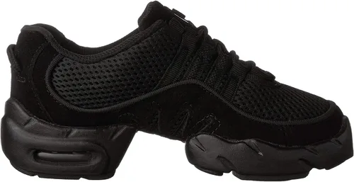 Vista 6 de Bloch Boost DRT - Zapatos de baile de gamuza y malla con suela dividida para mujer, Negro