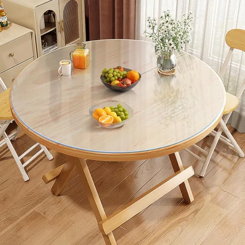 Vista 12 de Vicwe Protector de Mesa Transparente de 20 x 60 Pulgadas, Protector de Mesa Transparente de 1,5 mm de Grosor, Cubierta de Mesa Rectangular