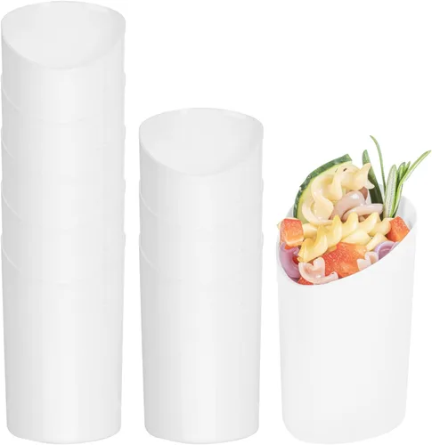 Vista 16 de Restaurantware Vasos de chupito de 3 onzas, 100 vasos de chupito redondos, con acabado negro, vasos de chupito de plástico desechables para servir