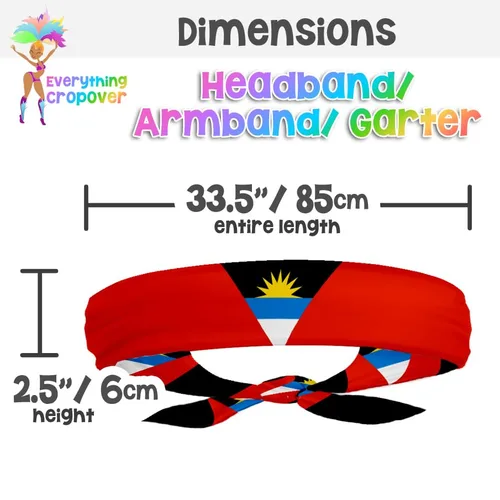 Vista 3 de Diadema de bandera de San Cristóbal para carnaval, fitness, bandana para hombre y mujer
