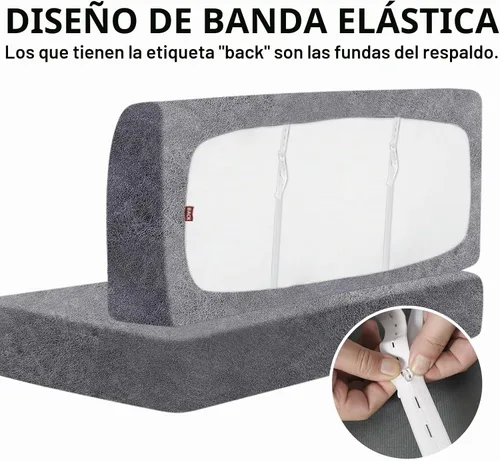 Vista 7 de ANARACHON Fundas de cojín elásticas con aspecto de cuero para caravana, fundas de cojín para asiento de cabina de caravana