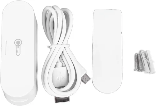 Vista 7 de Fockety Sensor de humedad y temperatura Tuya Zigbee, monitor inalámbrico inteligente de temperatura y humedad con alerta de aplicación, termómetro