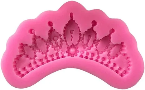 Vista 7 de Molde de silicona para corona de bricolaje, decoración de cupcakes de boda, herramientas de decoración de pasteles de fondant, joyería de caramelo