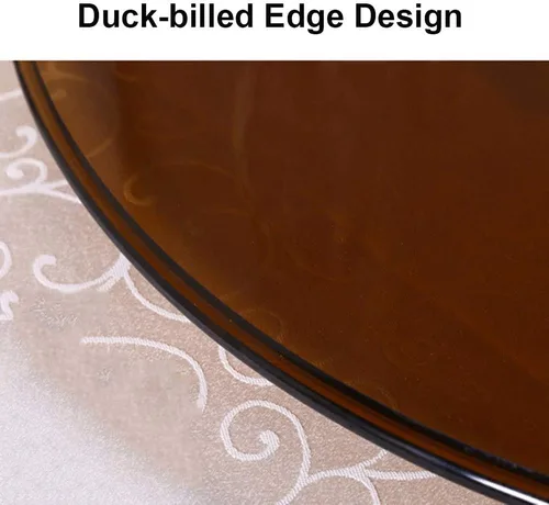 Vista 7 de Parte superior de mesa de cristal templado marrón, 38 pulgadas de grosor, con borde pulido plano para mesa de comedor, mesa de café, 2427283135