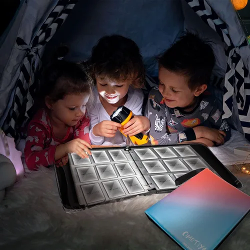 Vista 7 de OMOTIYA Carpeta de tarjetas comerciales se adapta a 720 tarjetas con 9 bolsillos de doble cara carpeta de colección de béisbol con 40 fundas