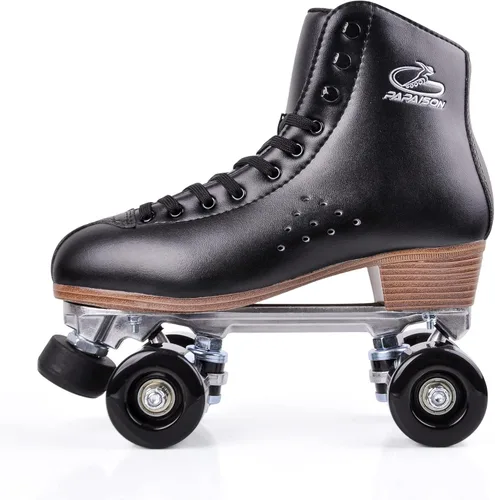 Vista 9 de PAPAISON Patines de ruedas para mujeres y hombres, de lujo de 2 capas de microfibra de cuero de doble fila - Patines clásicos de ruedas para niñas