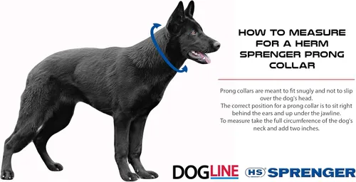 Vista 3 de Herm Sprenger Collar de Entrenamiento para Perros de Púas de Acero Inoxidable Negro con Giratorio Collar de Pellizco Ultra-Plus para Mascotas Collar