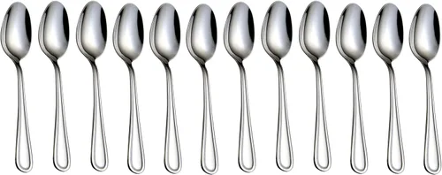 Vista 11 de Cucharitas de acero inoxidable 18/0 cucharas de té 6 piezas, 6.29 pulgadas para el hogar, cocina restaurante, Slilver