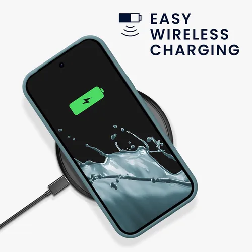 Vista 453 de kwmobile Funda Compatible con Google Pixel 6 Pro - Funda de teléfono de silicona TPU con acabado suave - Azul Arrecife