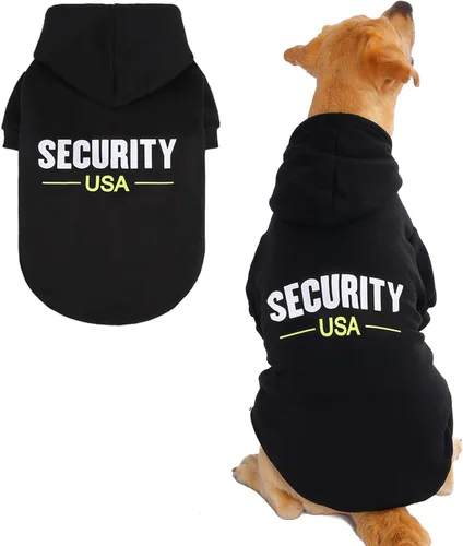 Vista 20 de BINGPET - Sudaderas con capucha de seguridad para perros, suéter para cachorros, abrigos para perros para clima frío, suéter con capucha de forro
