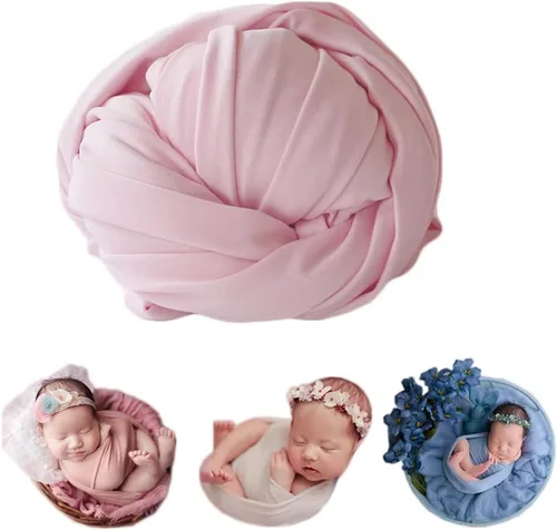 Vista 13 de Coberllus Accesorios de fotografía para recién nacidos, manta elástica sin arrugas para niños y niñas