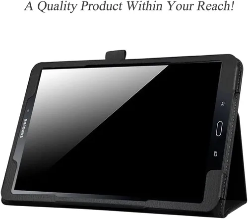 Vista 6 de Funda Folio Para Galaxy Tab A 8.0 2017 Modelo T380/T385, Funda Protectora De Cuero De La PU Premium Para Samsung Galaxy Tab A 8.0 Pulgadas 2017 Negro