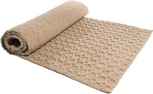 Vista 2 de Imports Decor - Alfombra de yute natural, diseño de colmena, 2 pies por 6 pies