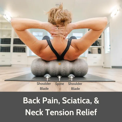 Vista 2 de Rollga Rodillo de espuma LITE - Rodillo de espuma de alta densidad para alivio del dolor de espalda, masaje profundo de tejidos y recuperación