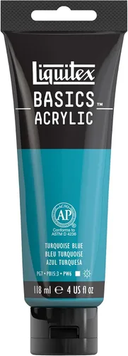 Vista 73 de Liquitex BASICS Pintura Acrílica, Tubo de 250ml (8.5 oz), Azul Ftalocianina