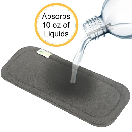Vista 3 de Wegreeco Paquete de 12 insertos de carbón de 5 capas suaves reutilizables para pañales de tela de bebé, forros lavables de alta absorción