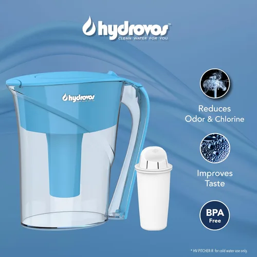 Vista 2 de HYDROVOS Filtros de agua de repuesto estándar para jarras, se adapta a la mayoría de las jarras, compatibles con Brita, reduce el sabor y el olor