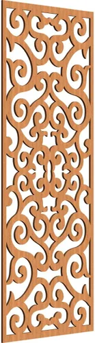 Vista 113 de 9 3/8 pulgadas de ancho x 24 3/8 pulgadas de alto x 1/4 pulgadas de alto, paneles de pared de madera con calado, cereza