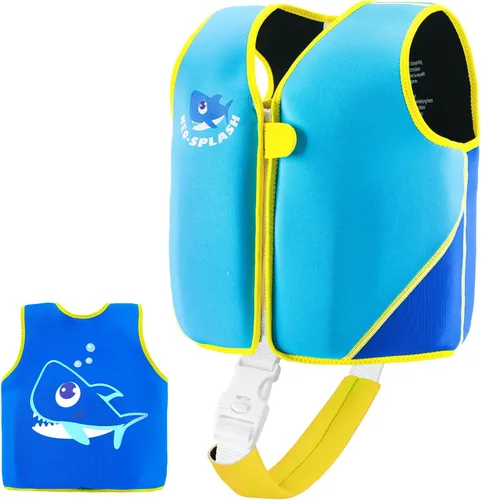 Chaleco de natación para niños de neopreno con correa de seguridad ajustable para edades de 1-3 y 3-6 años