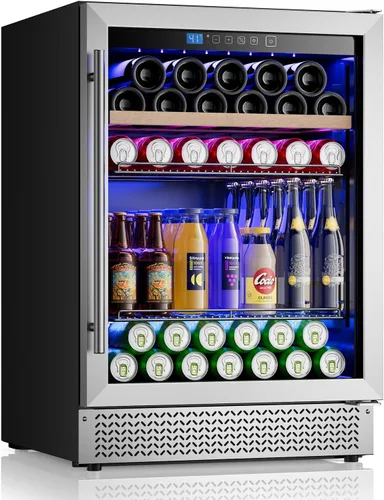 Vista 11 de Refrigerador de vino de 12 pulgadas, refrigerador de vino de 21 botellas integrado o independiente con compresor de puerta de vidrio templado