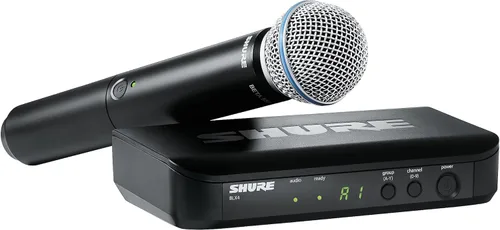 Vista 2 de Sistema de micrófono inalámbrico UHF Shure BLX24/B58 - Perfecto para iglesia, karaoke, voces - Vida de batería de 14 horas, rango de 300 pies