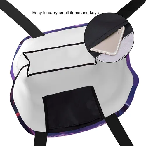 Vista 4 de Canvas Tote Bag Large Women Casual Shoulder Bag Handbag Reusable Beach Shopping Grocery Bag For Outdoors