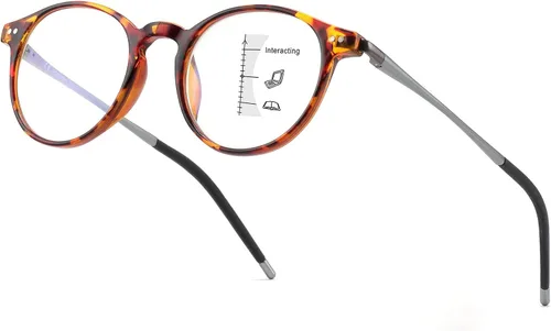 Vista 8 de Exquisito vidrio de lectura progresivo ultraligero multifoco para mujer, con bloqueo de luz azul, lectores multifocales