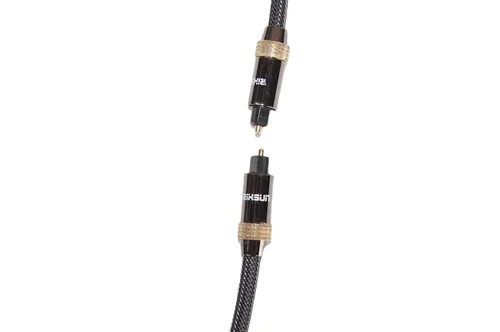 Vista 4 de Cable de audio óptico, cable de audio de fibra óptica de 20 pies con funda de aluminio, cable trenzado de nailon, chapado en oro, cable digital