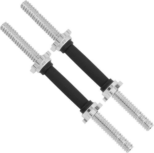 Vista 14 de Yes4All Threaded Dumbbell Handles, Adjustable Dumbbell Bar Pair, 14/16/18/24-Inch Sizes, Fits 1" or 1.15" Plates, Non-Slip Grip, Secure Star-Lock