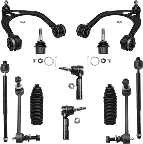 Vista 26 de Detroit Axle - Kit de suspensión de 12 piezas para Nissan Pathfinder Frontier Xterra, 4 brazos de control inferior y superior, 4 barras