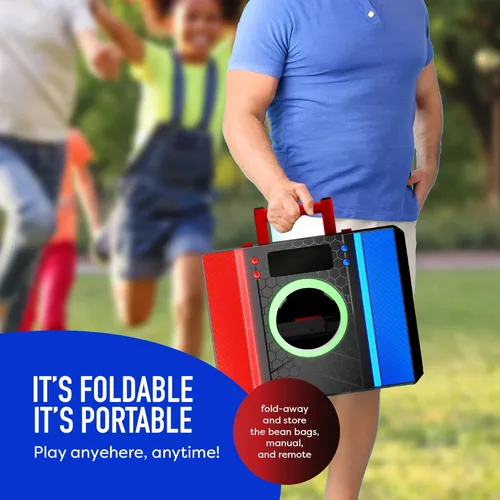 Vista 6 de Juego de tablas de cornhole electrónicas, puntuación automática, incluye 1 tablero de cornhole, 1 control remoto y 8 bolsas de frijoles