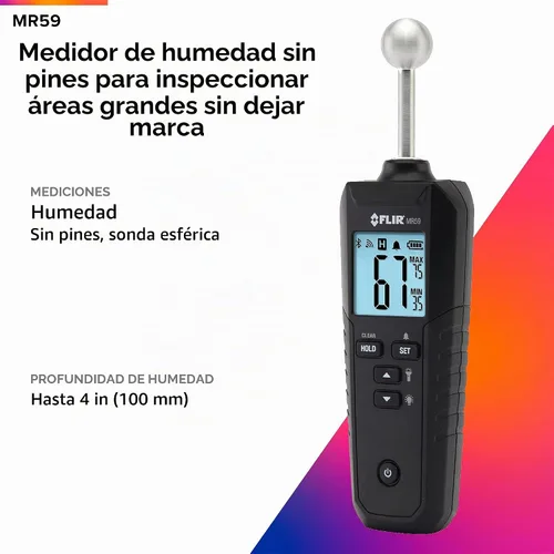 Vista 2 de FLIR Medidor de Humedad con Sonda Esférica MR59 y Bluetooth