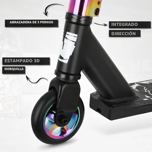 Vista 4 de Pro Scooter - Trick Scooters Entry Level Stunt Scooter for Kids Ages 6-12 Years and Up, Lightweight Complete BMX Freestyle Scooter for Beginners
