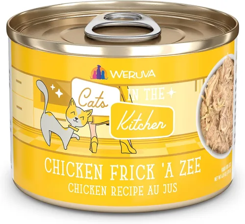 Vista 32 de Weruva Cats in The Kitchen, Kitty Gone Wild with Wild Salmon Au Jus - Alimento para gatos, lata de 6 onzas (paquete de 24)