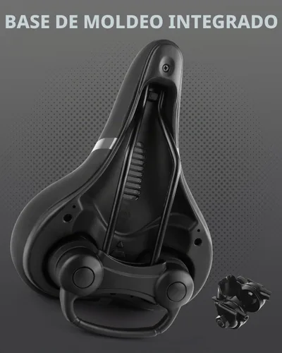Vista 6 de Reemplazo de asiento de bicicleta, asiento de bicicleta para hombres y mujeres, cómodo sillín de bicicleta ancho con espuma viscoelástica acolchada