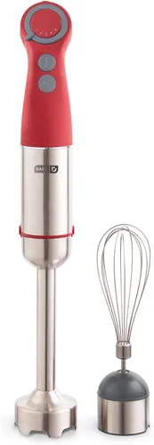 Vista 10 de Dash Chef Series - Batidora de mano de inmersión de 5 velocidades con cuchillas de acero inoxidable, accesorio para batidora y guía de recetas