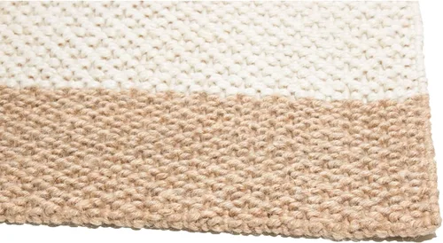 Vista 3 de Imports Decor - Alfombra de yute natural, rayas naturales, 24 x 36 pulgadas