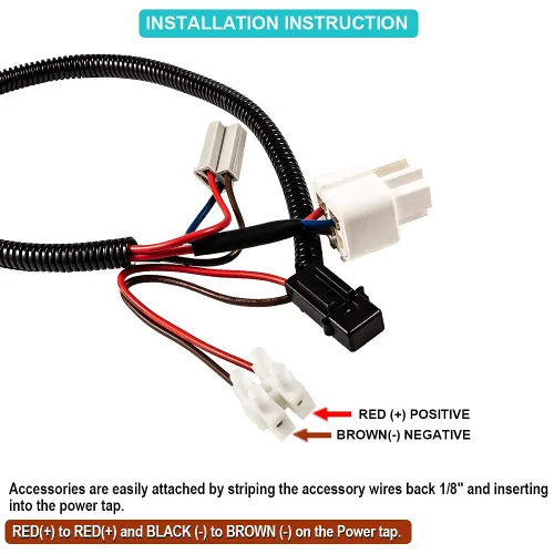 Vista 4 de Adaptador de corriente de 12 voltios compatible con Jeep Wrangler JL JLU Unlimited 2018-2020 2021 2022 2023 2024 y Gladiator JT y con Jeep Wrangler